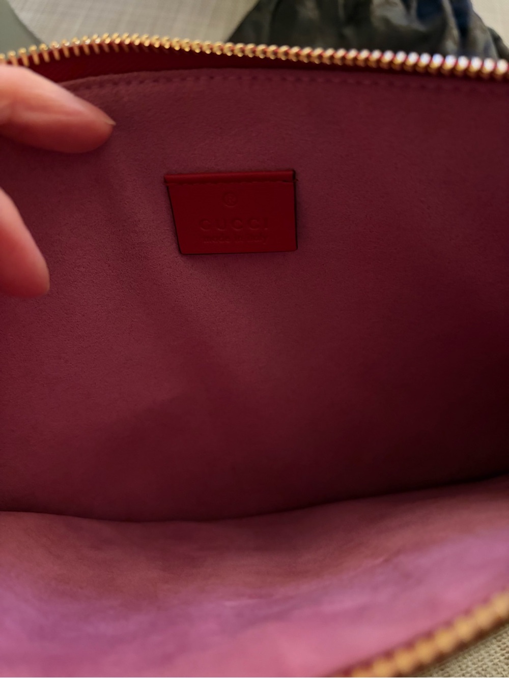 Gucci GG Supreme Bosco (Boston terrier) leather clutch pouch - Picture 4 of 4